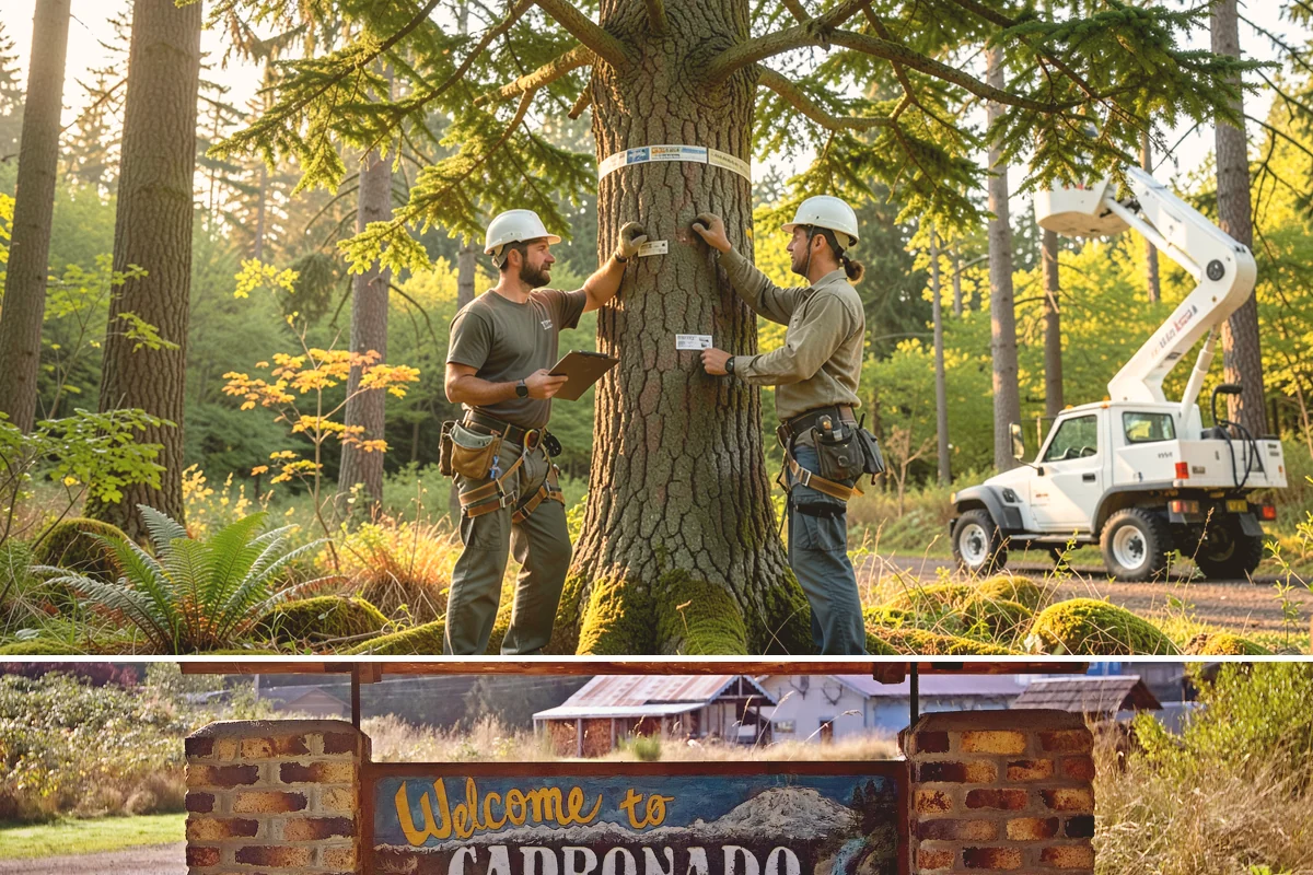 Hanging limb removal in Carbonado, Pierce County, WA - This storm response service is performed immediately following severe weather events to eliminate hazards when hanging branches...