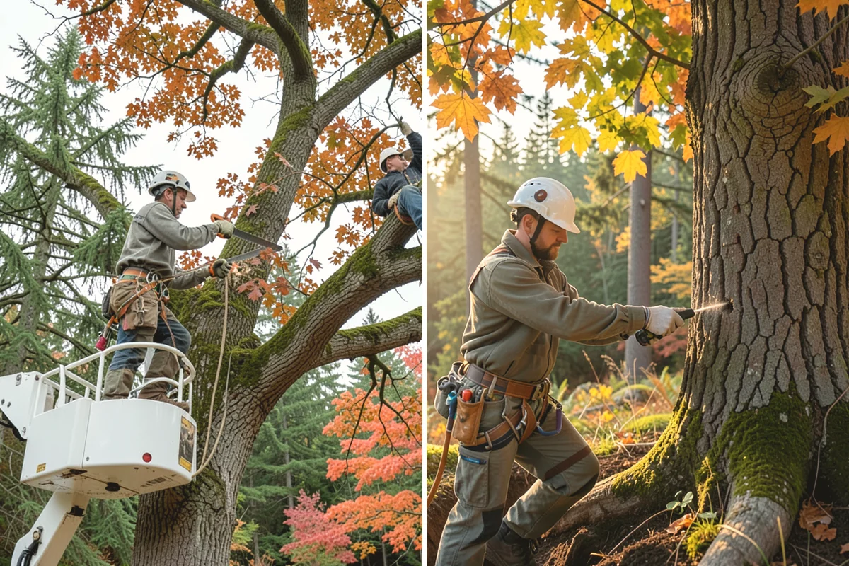 Hanging limb removal in Carnation, King County, WA - Assess damage and immediate hazards