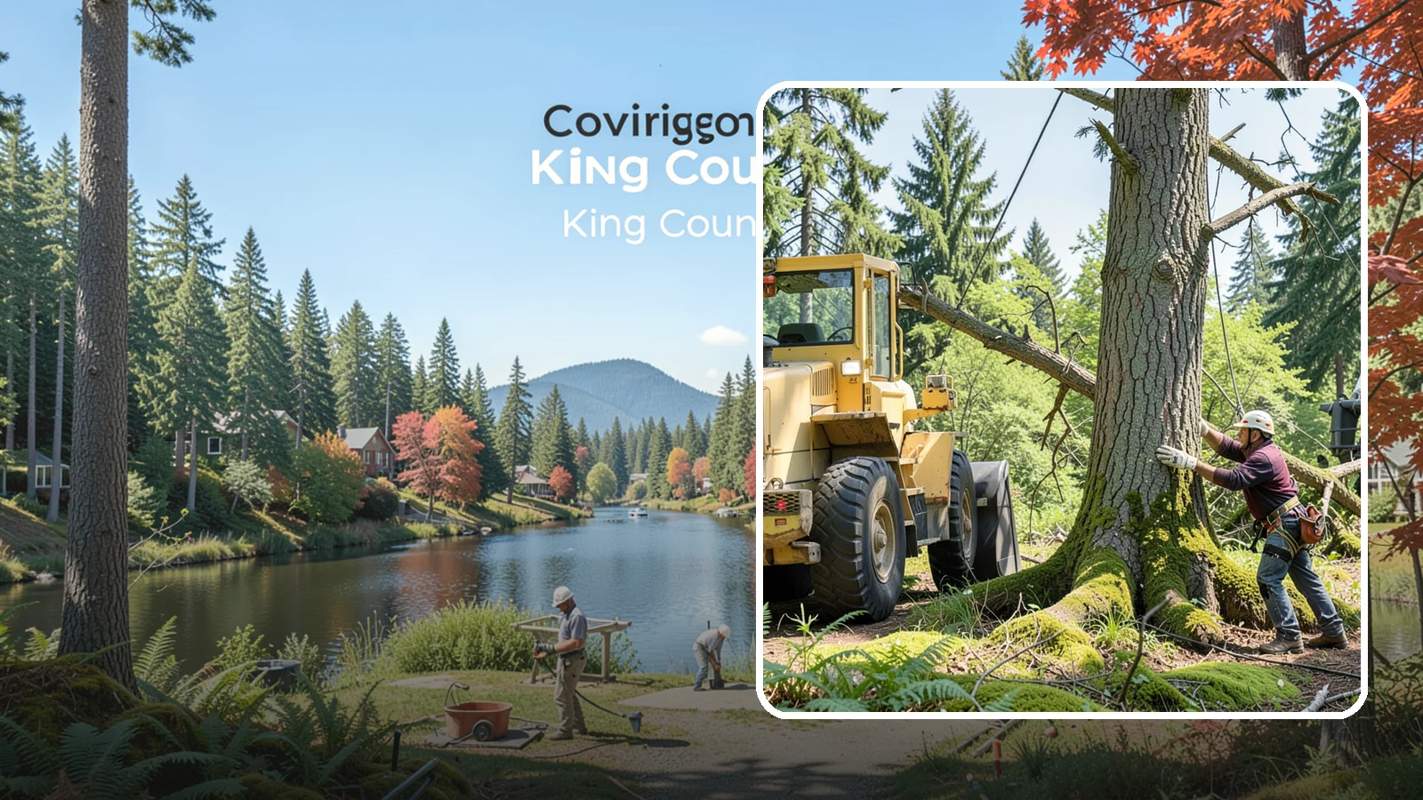 Hanging limb removal in Covington, King County, WA - The removal of broken, suspended limbs.