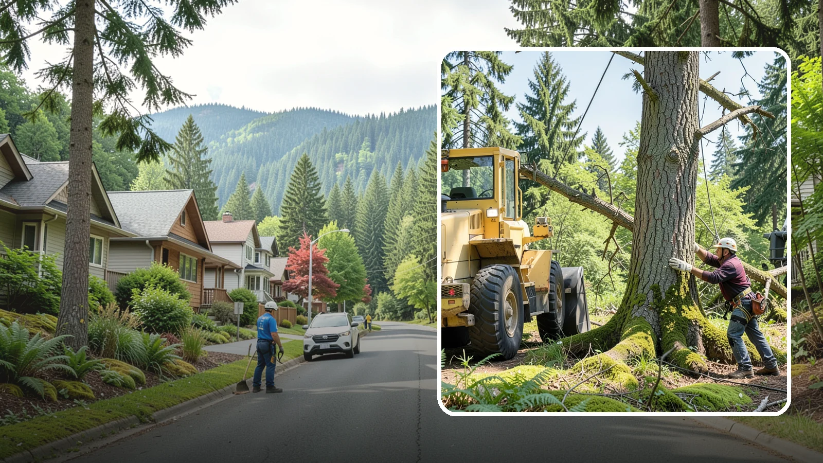 Hanging limb removal in Darrington, Snohomish County, WA - The removal of broken, suspended limbs.