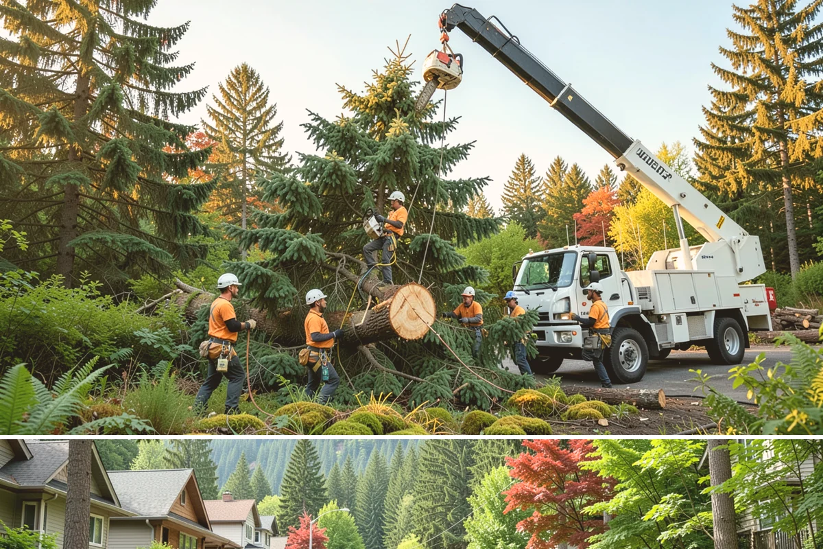 Hanging limb removal in Darrington, Snohomish County, WA - This storm response service is performed immediately following severe weather events to eliminate hazards when hanging branches...