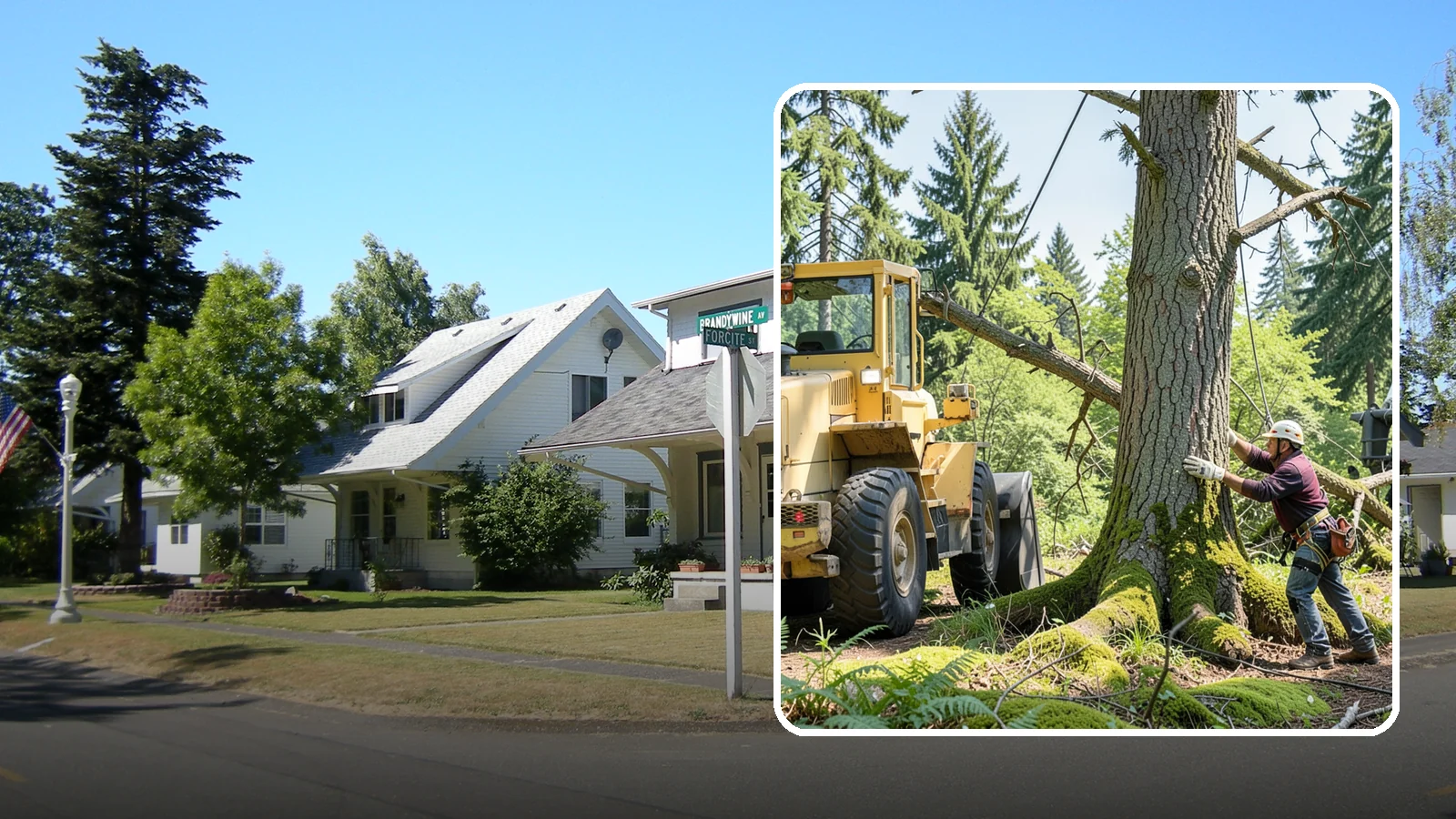 Hanging limb removal in DuPont, Pierce County, WA - The removal of broken, suspended limbs.