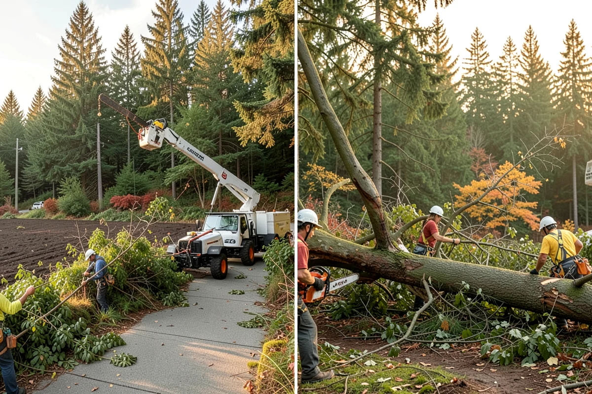 Hanging limb removal in DuPont, Pierce County, WA - Assess damage and immediate hazards