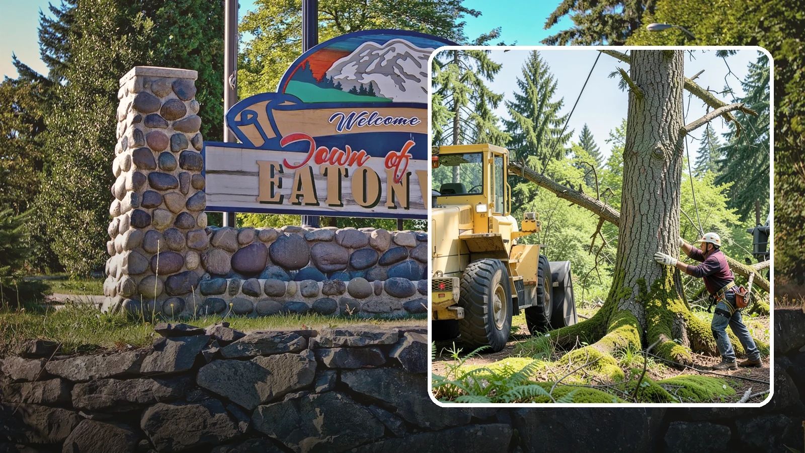 Hanging limb removal in Eatonville, Pierce County, WA - The removal of broken, suspended limbs.
