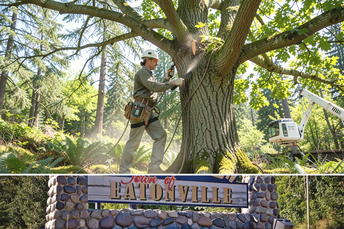 Hanging limb removal in Eatonville, Pierce County, WA - This storm response service is performed immediately following severe weather events to eliminate hazards when hanging branches...