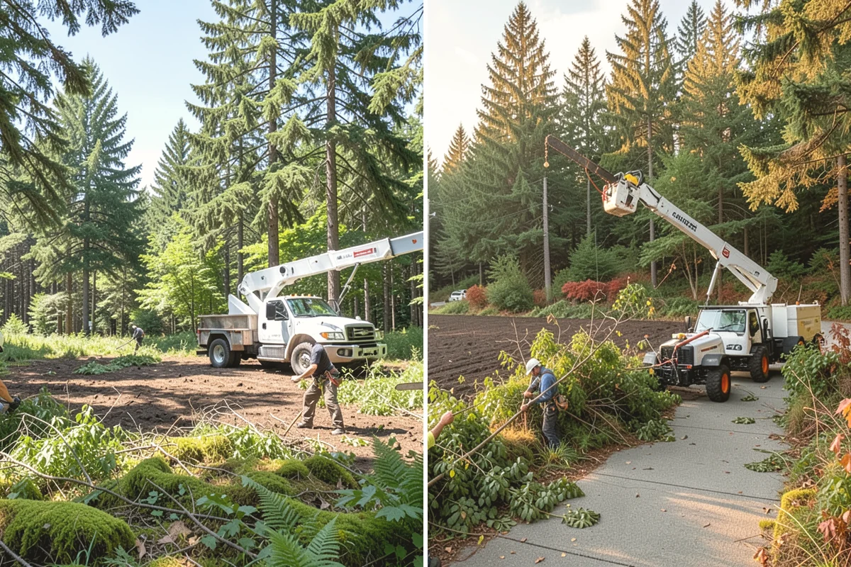 Hanging limb removal in Edgewood, Pierce County, WA - Assess damage and immediate hazards