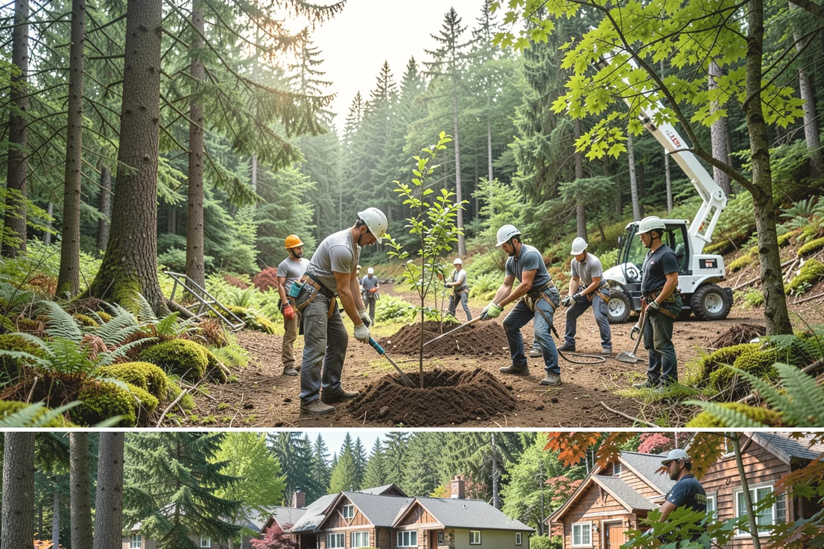Hanging limb removal in Edgewood, Pierce County, WA - This storm response service is performed immediately following severe weather events to eliminate hazards when hanging branches...