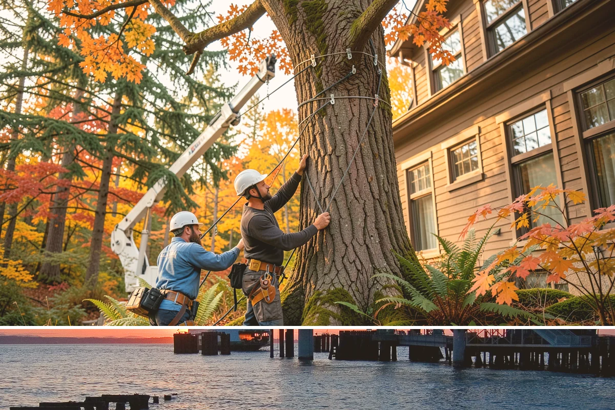 Hanging limb removal in Edmonds, Snohomish County, WA - This storm response service is performed immediately following severe weather events to eliminate hazards when hanging branches...
