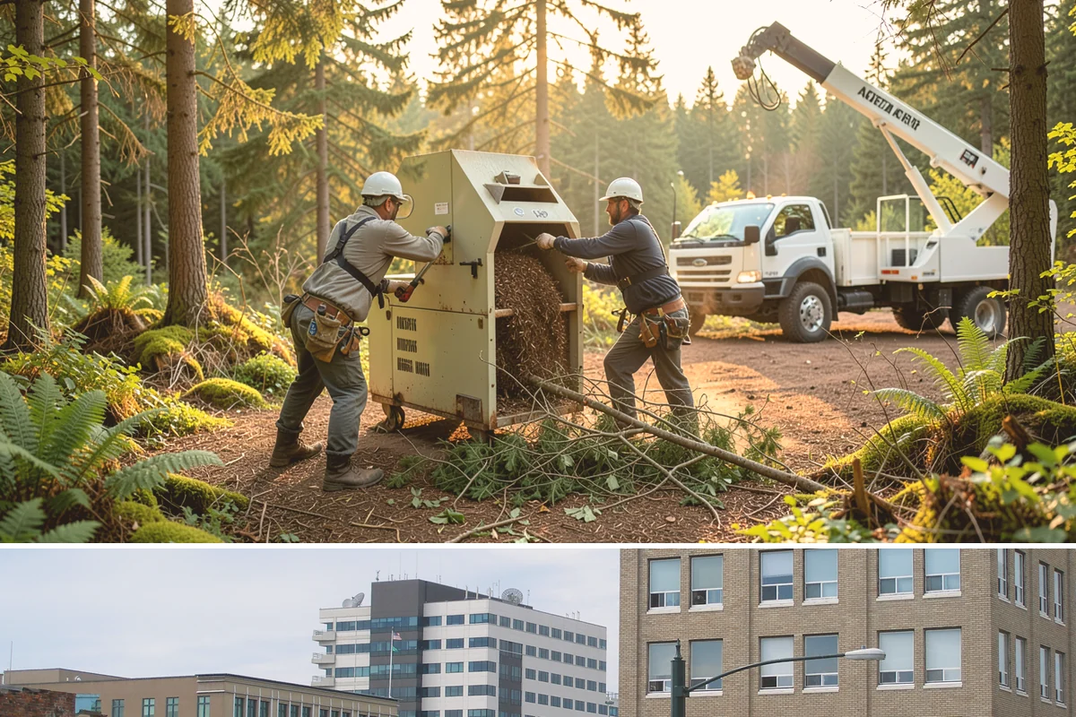 Hanging limb removal in Everett, Snohomish County, WA - This storm response service is performed immediately following severe weather events to eliminate hazards when hanging branches...