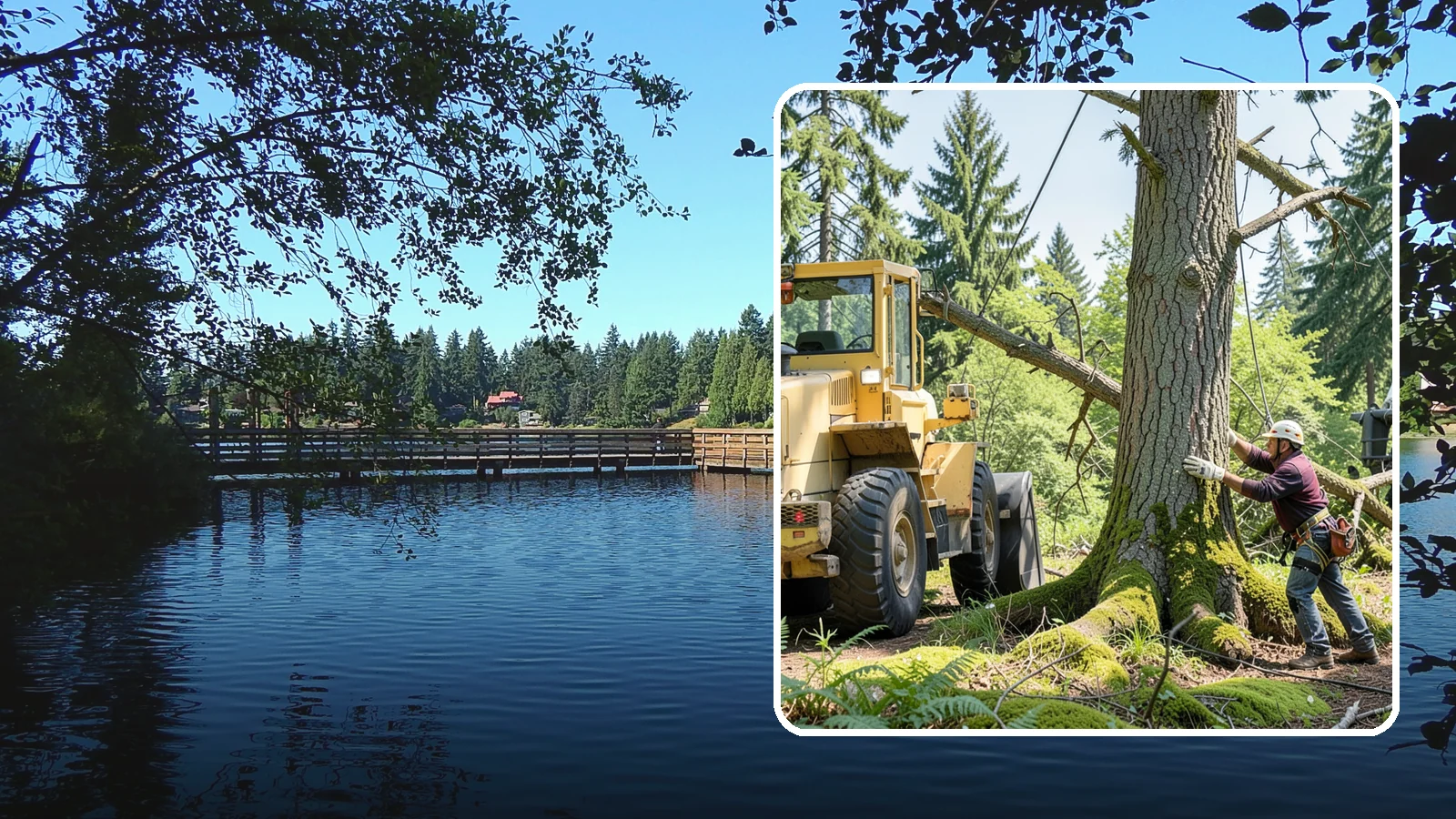Hanging limb removal in Federal Way, King County, WA - The removal of broken, suspended limbs.