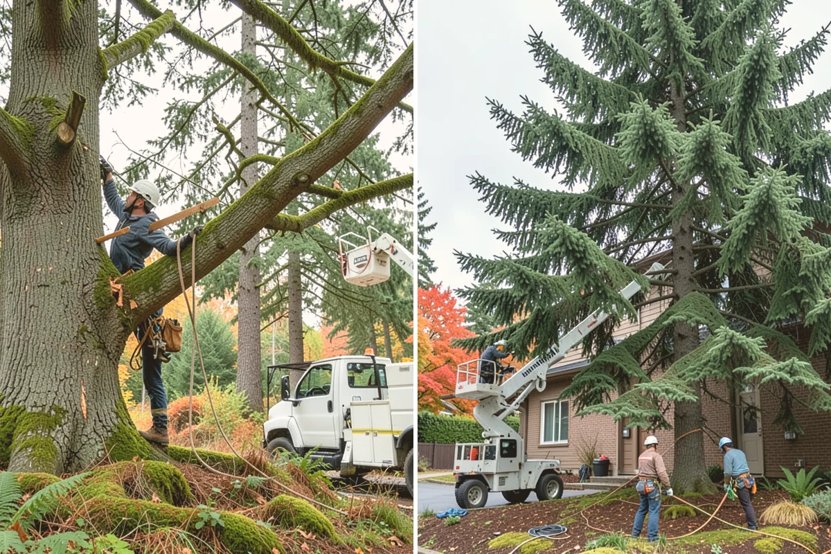 Hanging limb removal in Fife, Pierce County, WA - Assess damage and immediate hazards