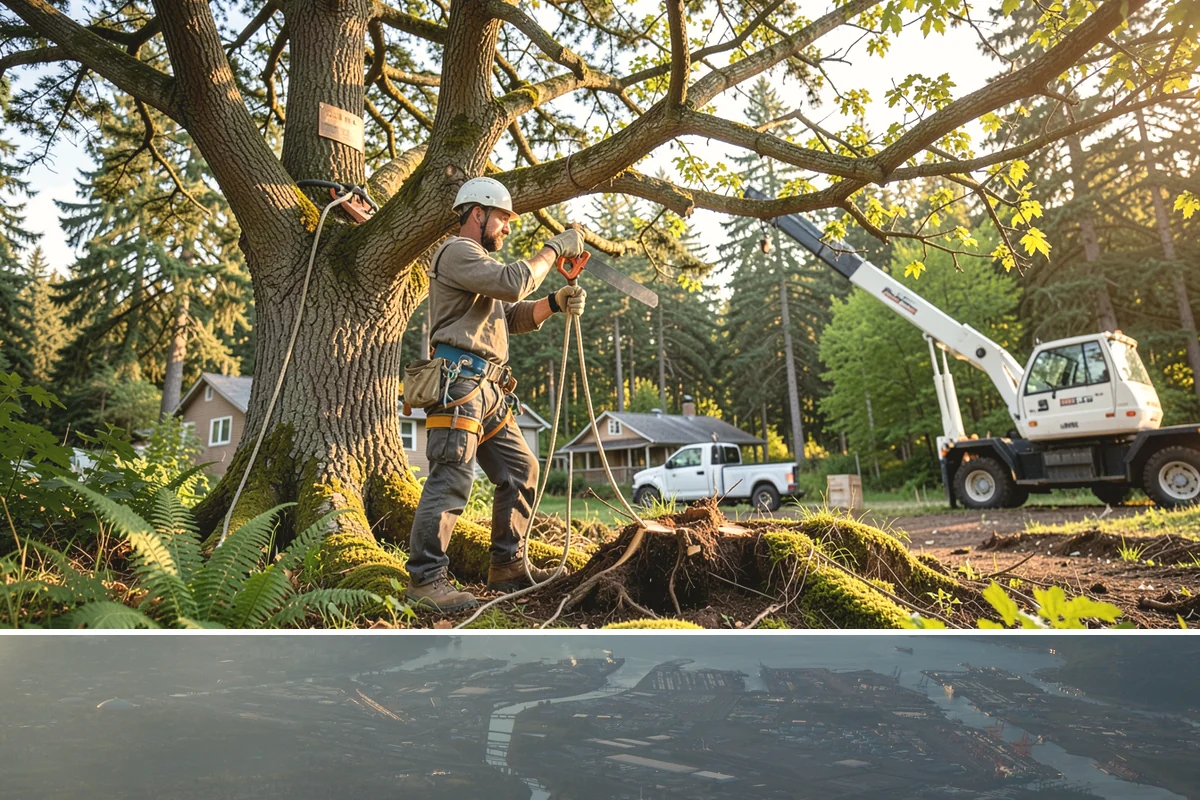 Hanging limb removal in Fife, Pierce County, WA - This storm response service is performed immediately following severe weather events to eliminate hazards when hanging branches...