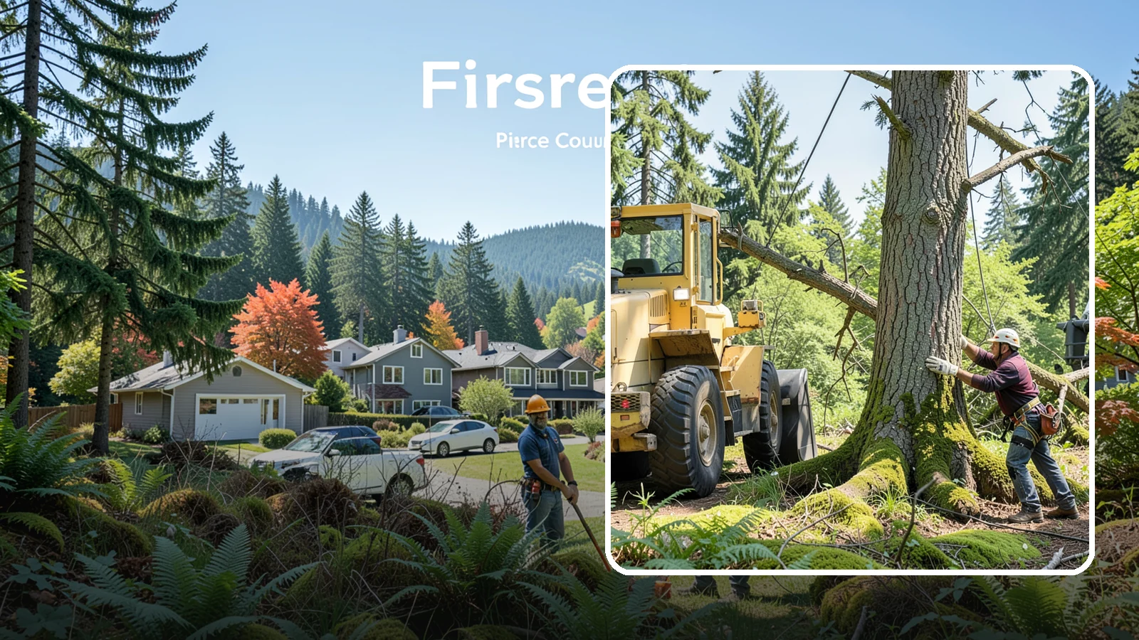 Hanging limb removal in Fircrest, Pierce County, WA - The removal of broken, suspended limbs.