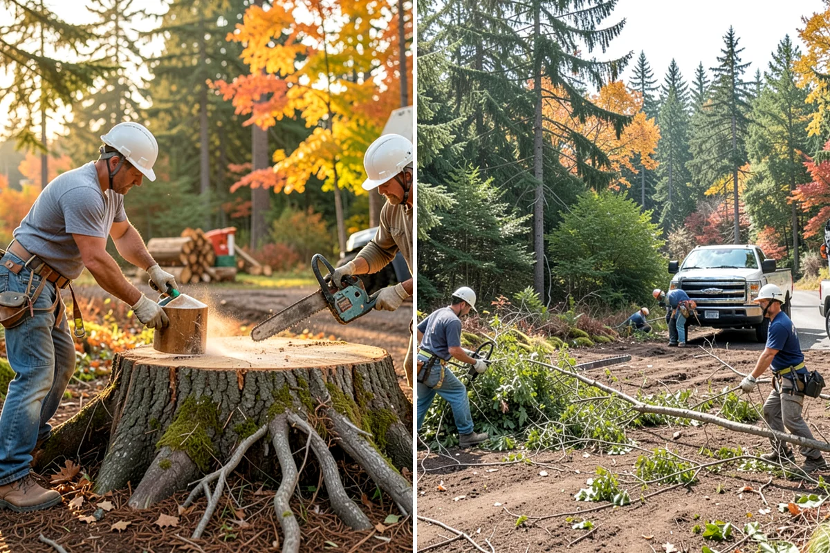 Hanging limb removal in Gig Harbor, Pierce County, WA - Assess damage and immediate hazards