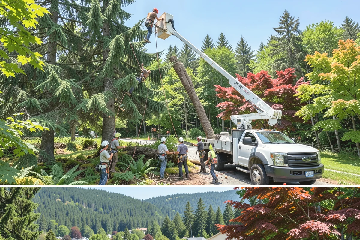 Hanging limb removal in Index, Snohomish County, WA - This storm response service is performed immediately following severe weather events to eliminate hazards when hanging branches...