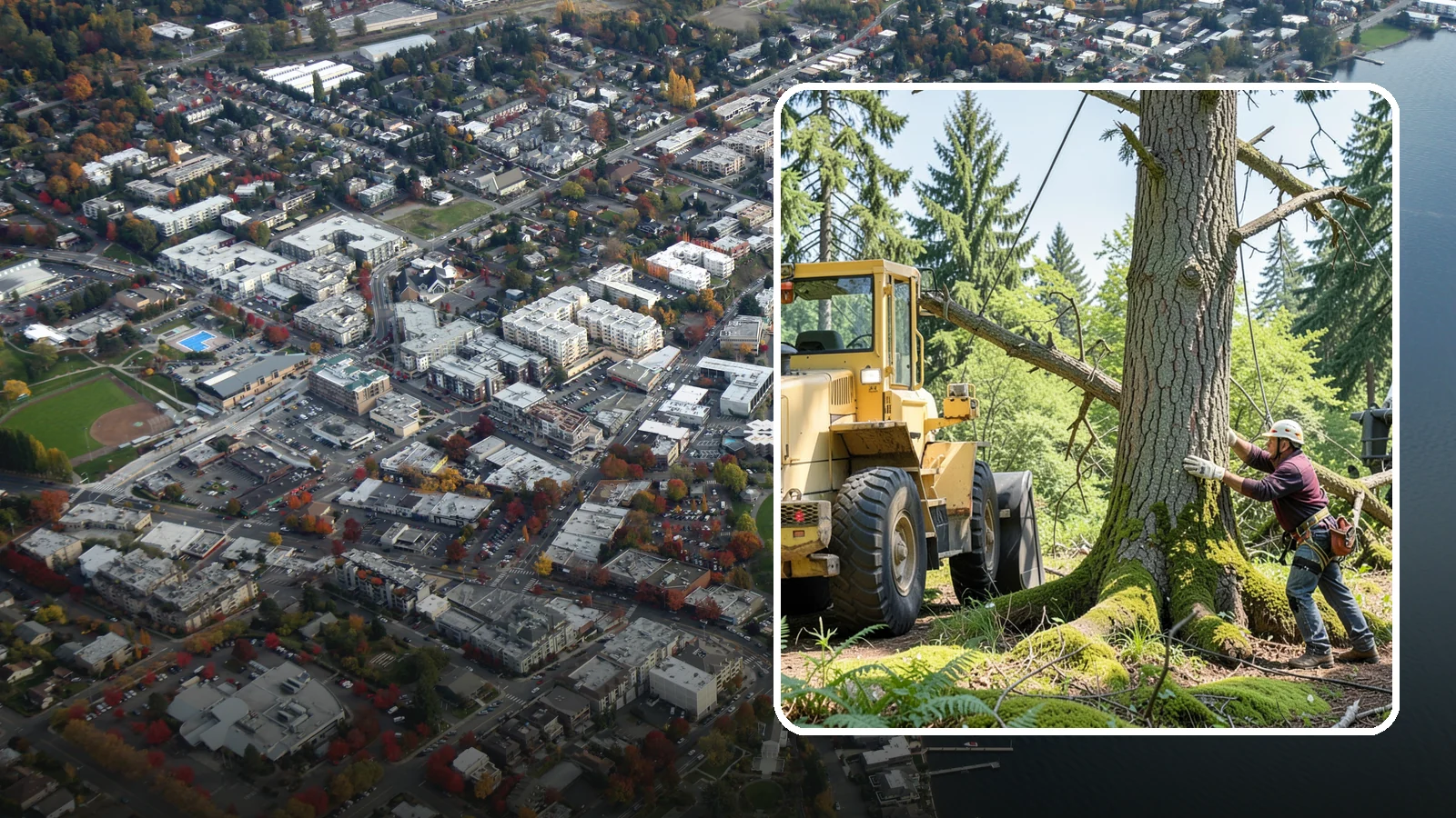 Hanging limb removal in Kirkland, King County, WA - The removal of broken, suspended limbs.