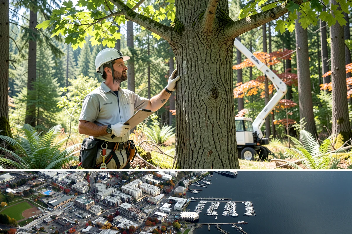 Hanging limb removal in Kirkland, King County, WA - This storm response service is performed immediately following severe weather events to eliminate hazards when hanging branches...