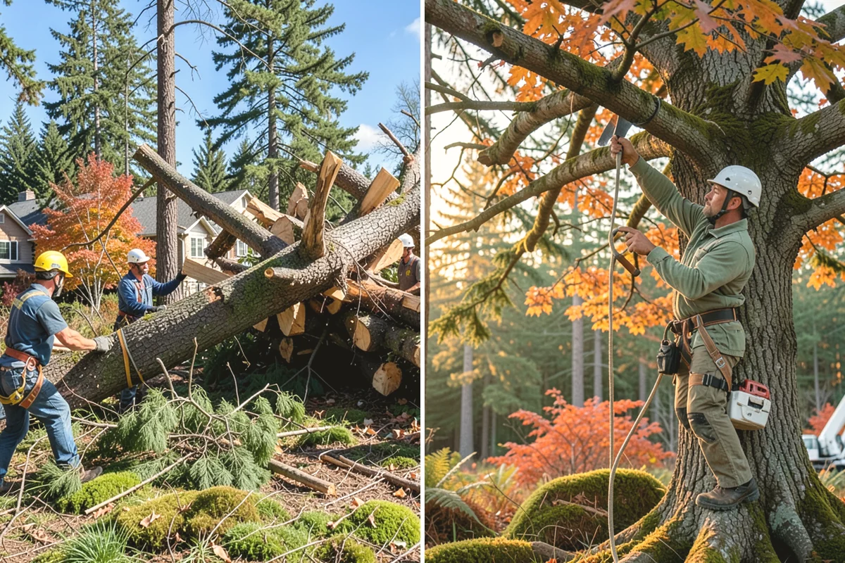 Hanging limb removal in La Conner, Skagit County, WA - Assess damage and immediate hazards