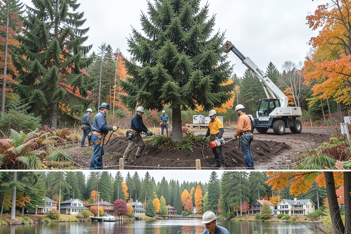 Hanging limb removal in La Conner, Skagit County, WA - This storm response service is performed immediately following severe weather events to eliminate hazards when hanging branches...