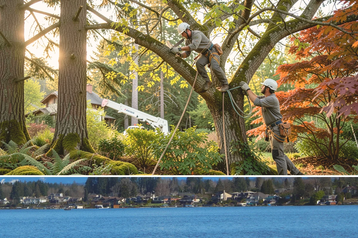 Hanging limb removal in Lake Stevens, Snohomish County, WA - This storm response service is performed immediately following severe weather events to eliminate hazards when hanging branches...