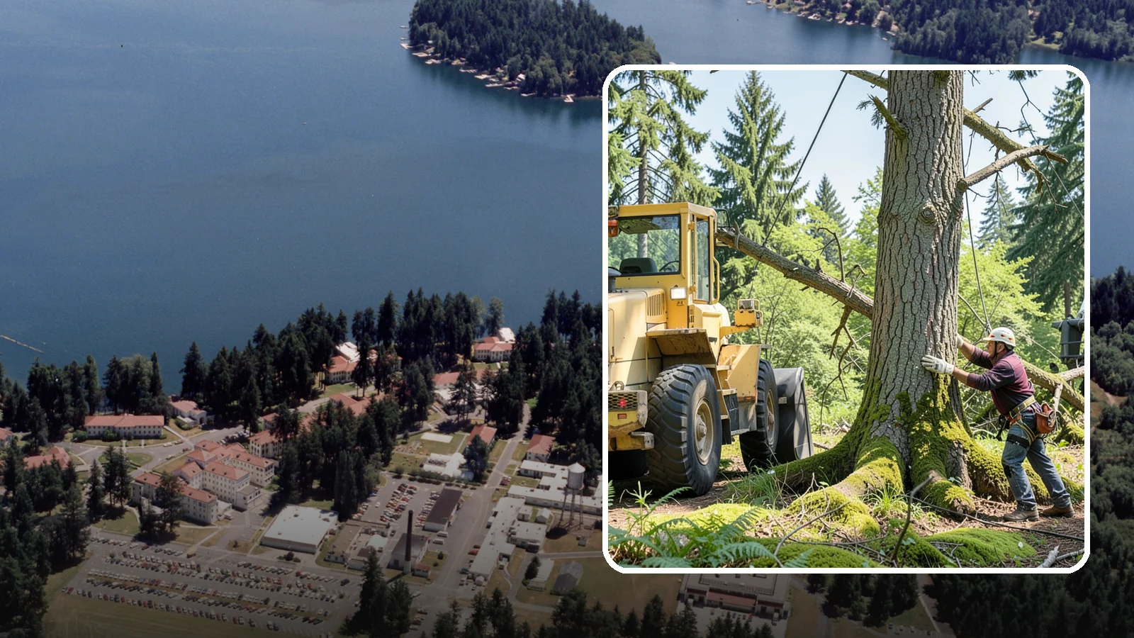 Hanging limb removal in Lakewood, Pierce County, WA - The removal of broken, suspended limbs.