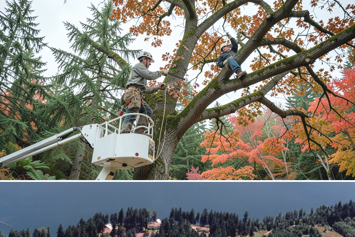 Hanging limb removal in Lakewood, Pierce County, WA - This storm response service is performed immediately following severe weather events to eliminate hazards when hanging branches...