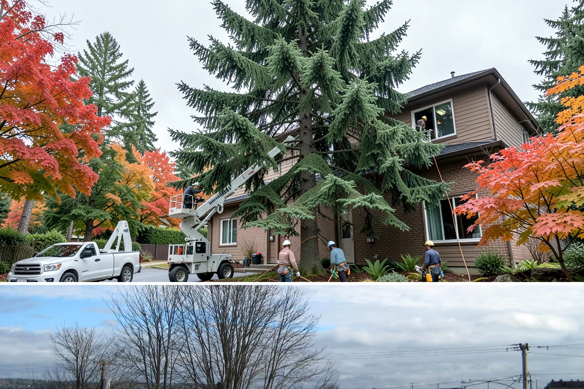 Hanging limb removal in Langley, Island County, WA - This storm response service is performed immediately following severe weather events to eliminate hazards when hanging branches...
