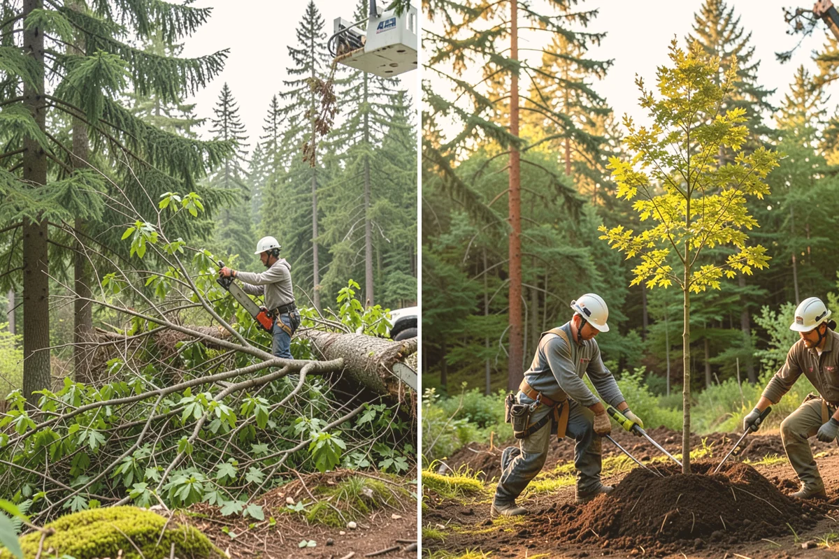 Hanging limb removal in Lynnwood, Snohomish County, WA - Assess damage and immediate hazards
