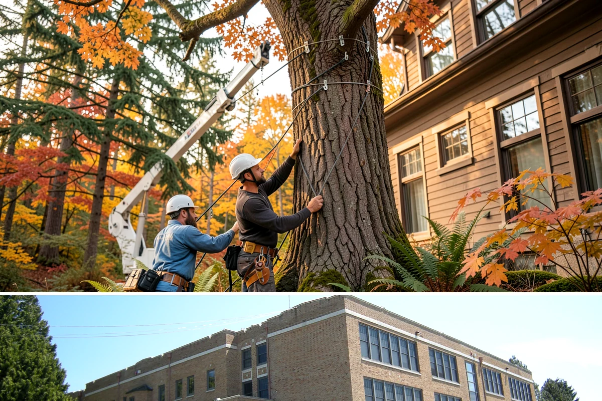 Hanging limb removal in Maple Valley, King County, WA - This storm response service is performed immediately following severe weather events to eliminate hazards when hanging branches...