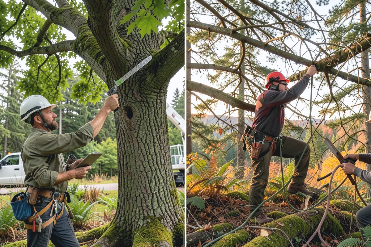 Hanging limb removal in Marysville, Snohomish County, WA - Assess damage and immediate hazards