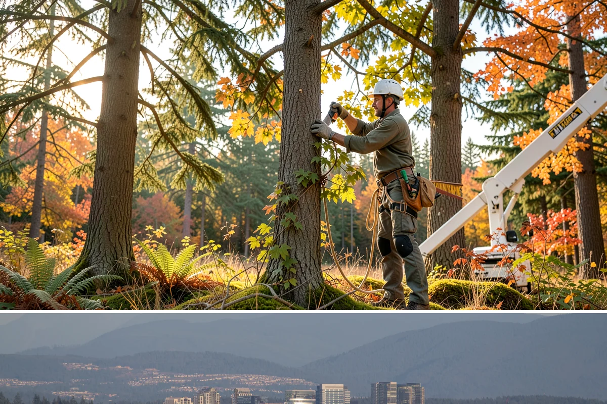 Hanging limb removal in Medina, King County, WA - This storm response service is performed immediately following severe weather events to eliminate hazards when hanging branches...