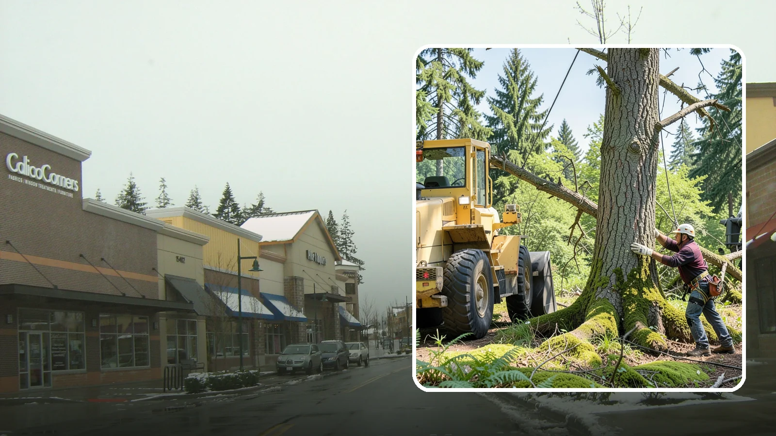 Hanging limb removal in Mill Creek, Snohomish County, WA - The removal of broken, suspended limbs.