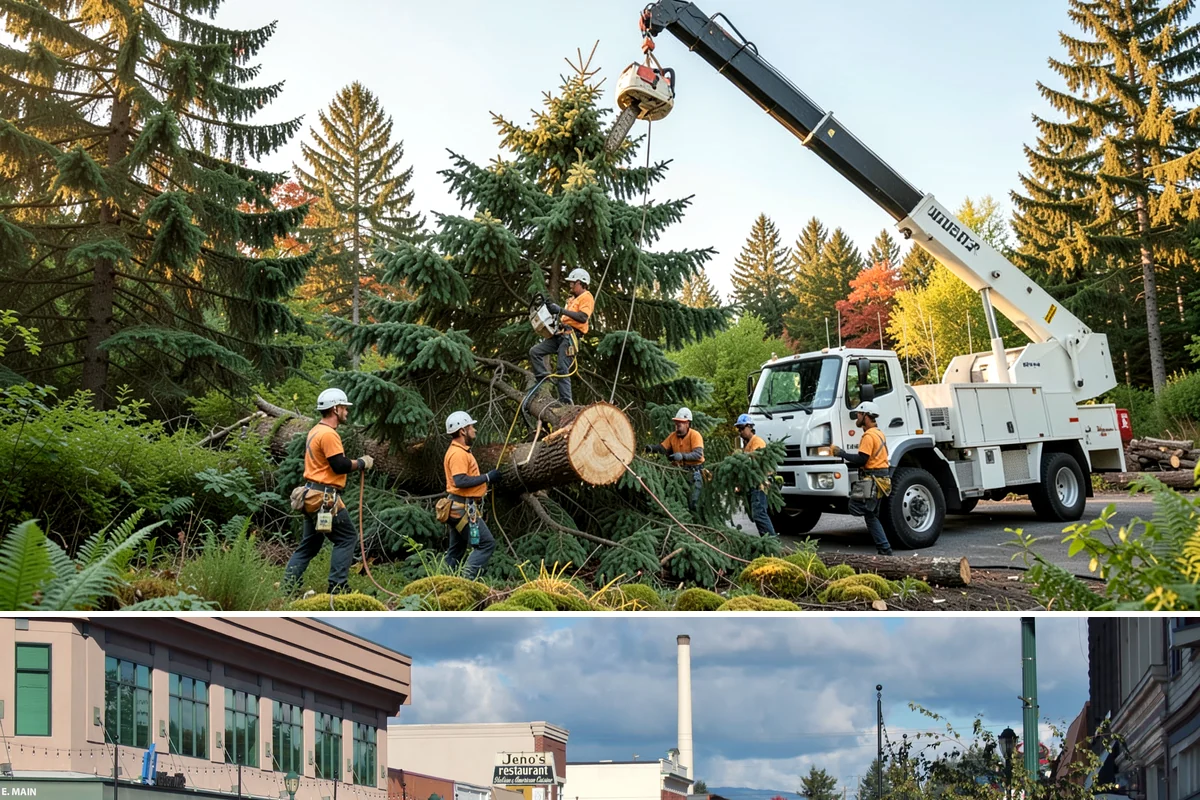 Hanging limb removal in Monroe, Snohomish County, WA - This storm response service is performed immediately following severe weather events to eliminate hazards when hanging branches...