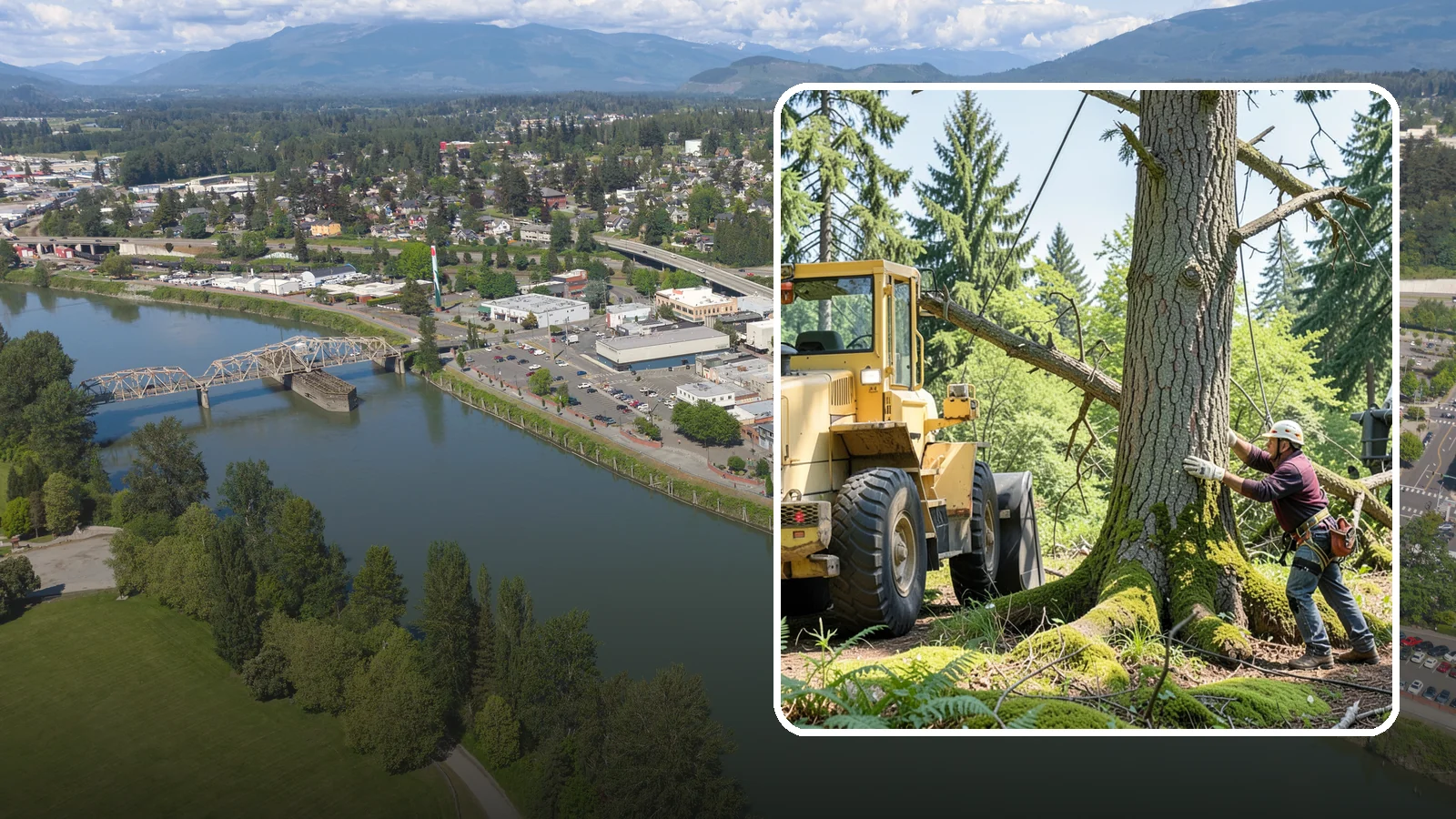 Hanging limb removal in Mount Vernon, Skagit County, WA - The removal of broken, suspended limbs.