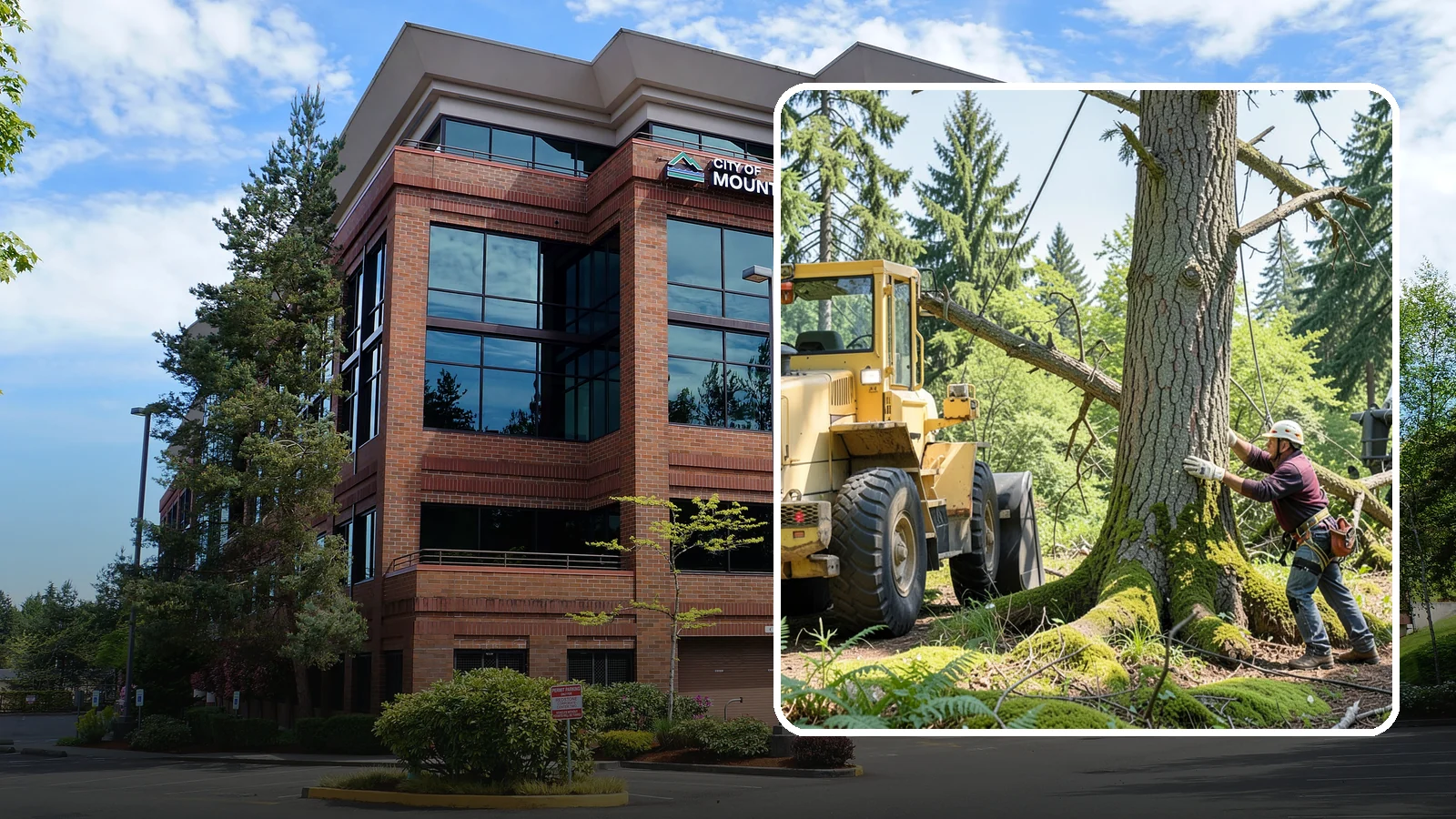 Hanging limb removal in Mountlake Terrace, Snohomish County, WA - The removal of broken, suspended limbs.