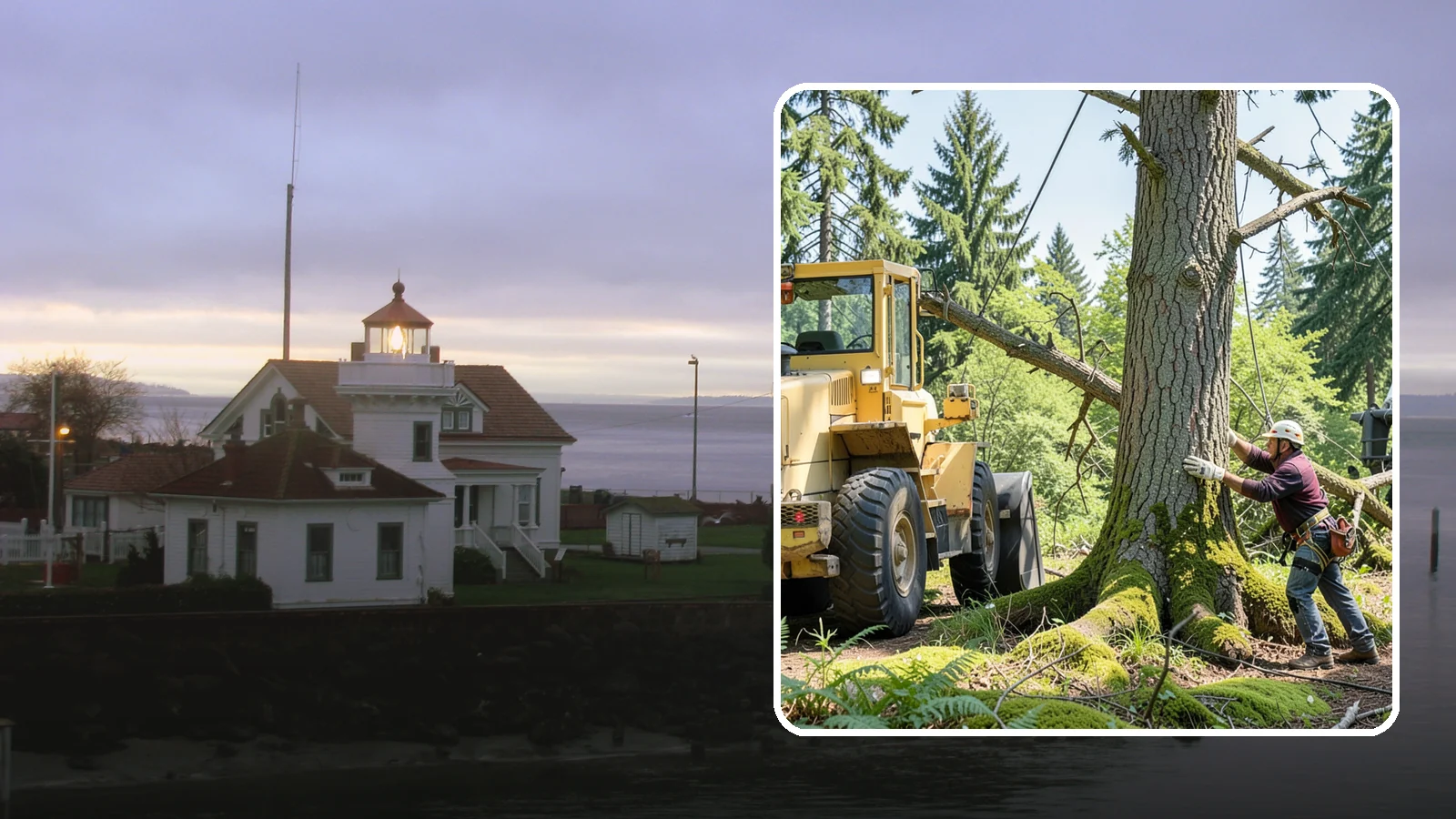 Hanging limb removal in Mukilteo, Snohomish County, WA - The removal of broken, suspended limbs.