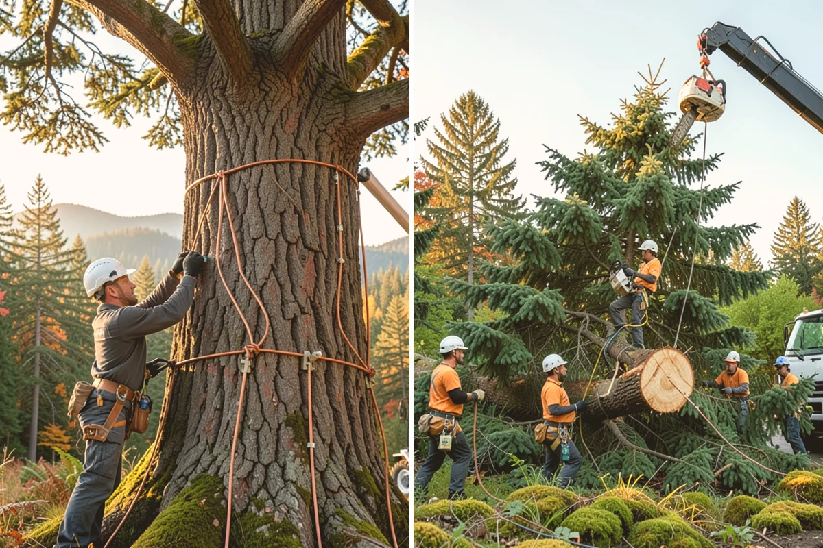 Hanging limb removal in Newcastle, King County, WA - Assess damage and immediate hazards