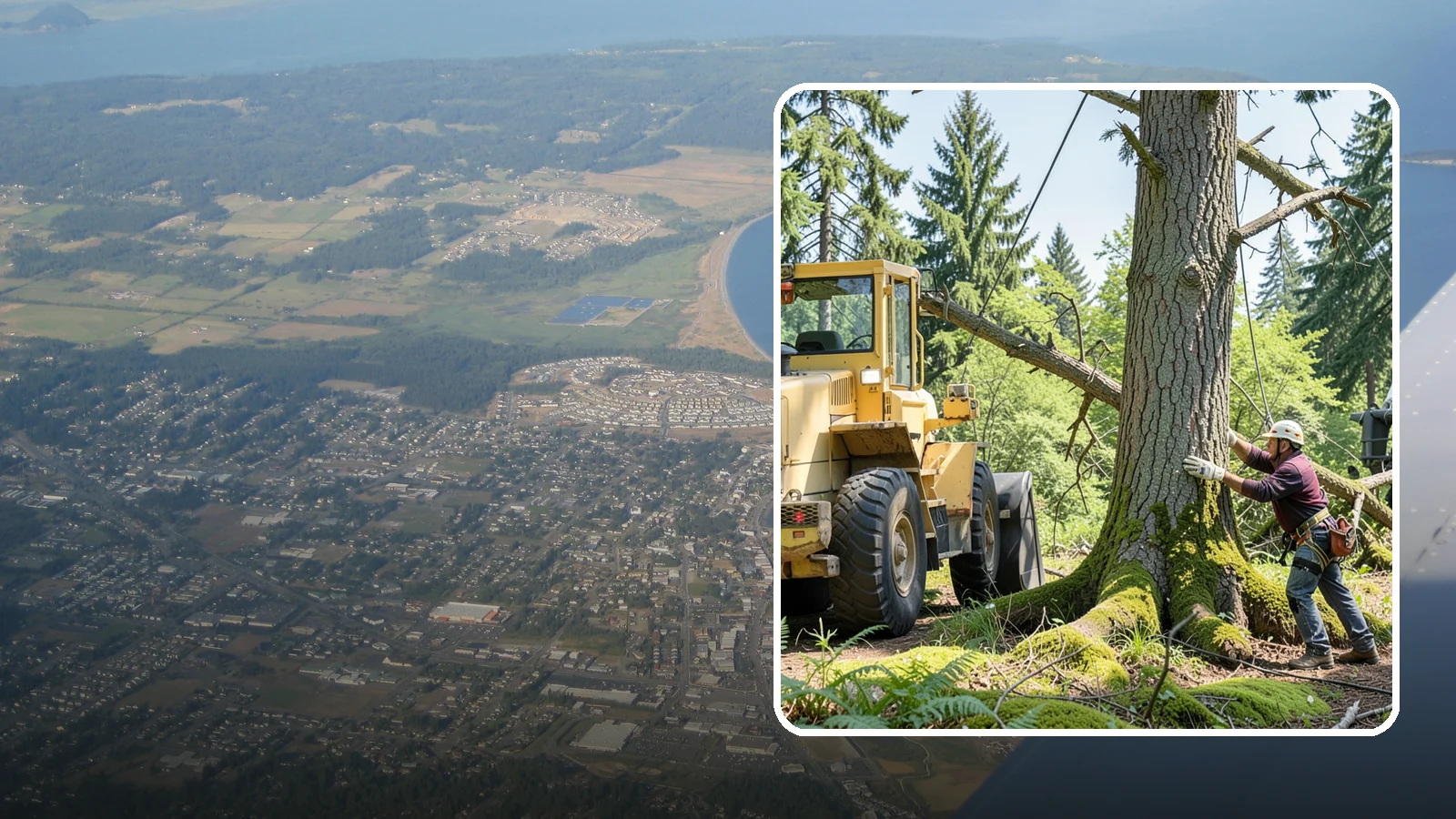 Hanging limb removal in Oak Harbor, Island County, WA - The removal of broken, suspended limbs.