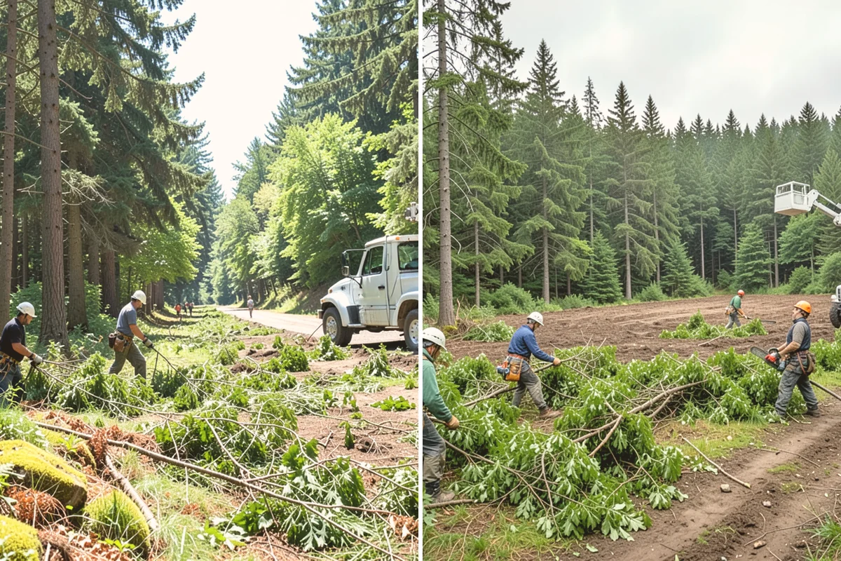 Hanging limb removal in Orting, Pierce County, WA - Assess damage and immediate hazards