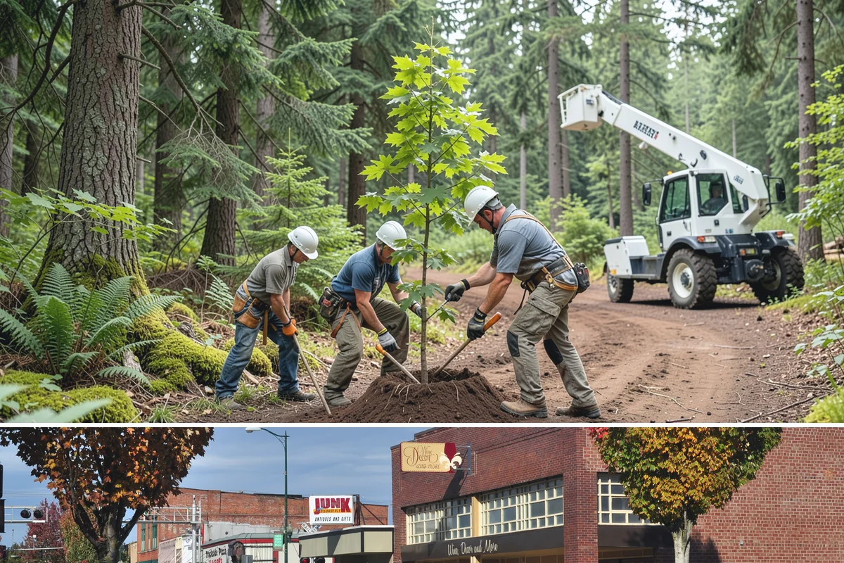 Hanging limb removal in Puyallup, Pierce County, WA - This storm response service is performed immediately following severe weather events to eliminate hazards when hanging branches...