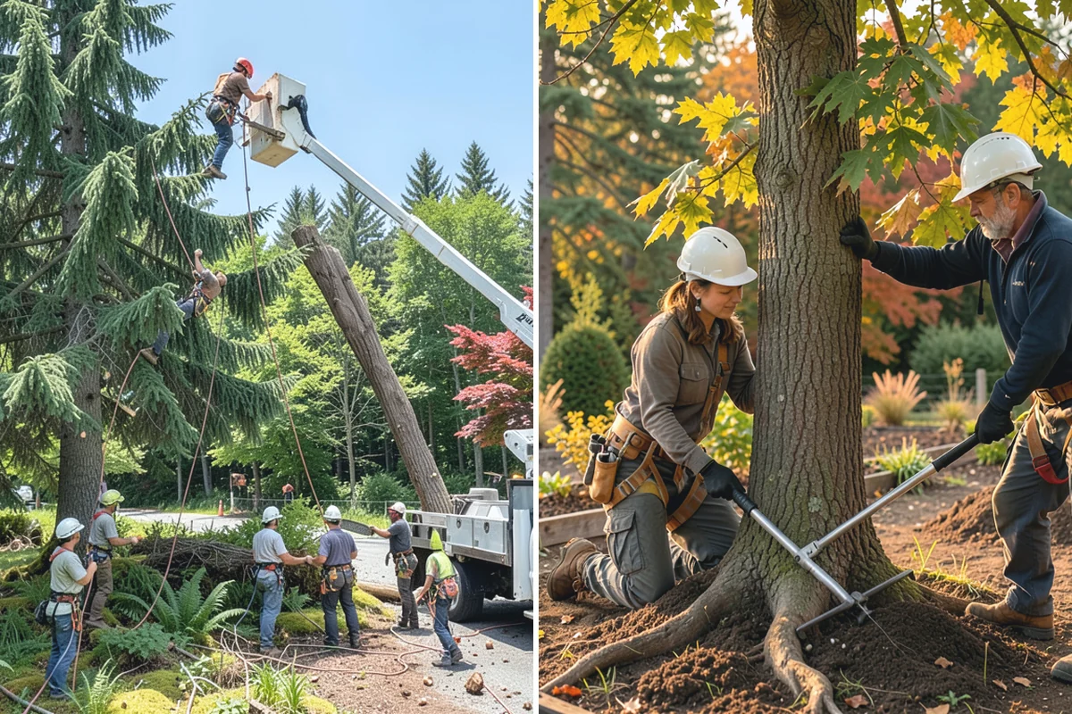 Hanging limb removal in Redmond, King County, WA - Assess damage and immediate hazards