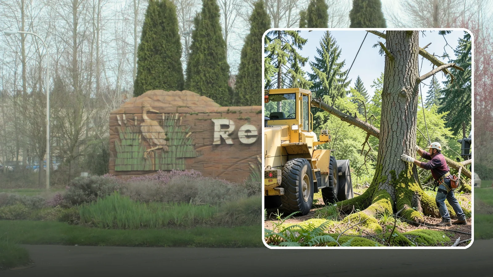Hanging limb removal in Renton, King County, WA - The removal of broken, suspended limbs.