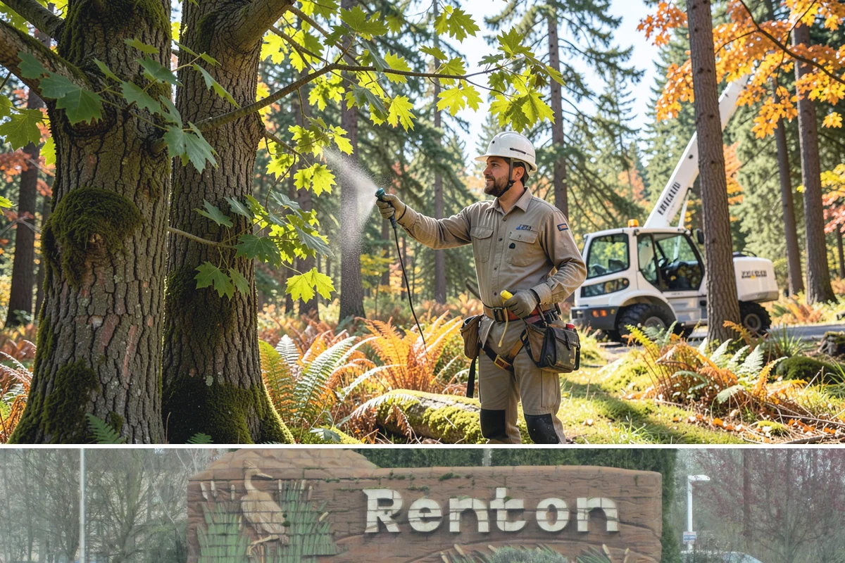 Hanging limb removal in Renton, King County, WA - This storm response service is performed immediately following severe weather events to eliminate hazards when hanging branches...