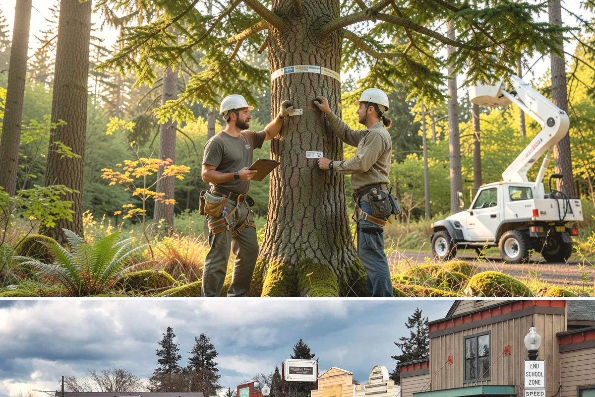 Hanging limb removal in Roy, Pierce County, WA - This storm response service is performed immediately following severe weather events to eliminate hazards when hanging branches...