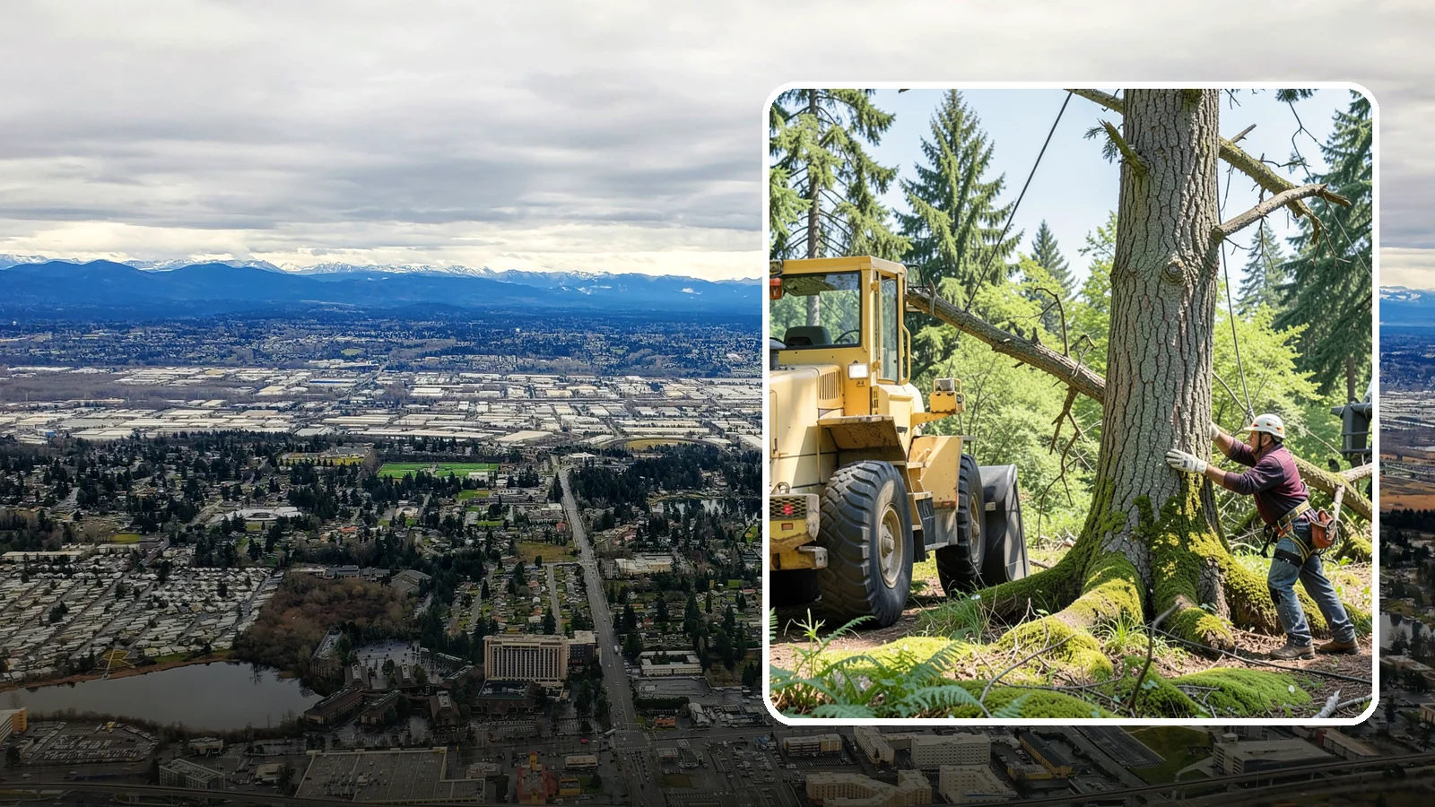 Hanging limb removal in SeaTac, King County, WA - The removal of broken, suspended limbs.