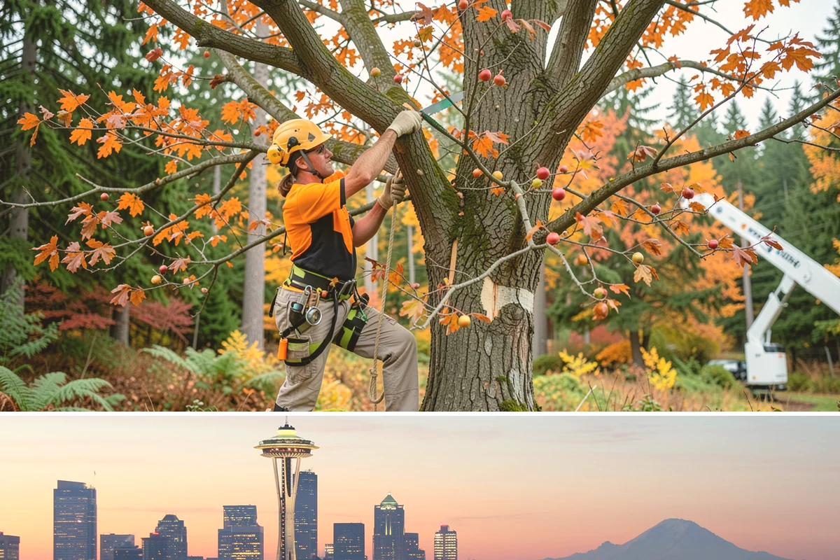 Hanging limb removal in Seattle, King County, WA - This storm response service is performed immediately following severe weather events to eliminate hazards when hanging branches...