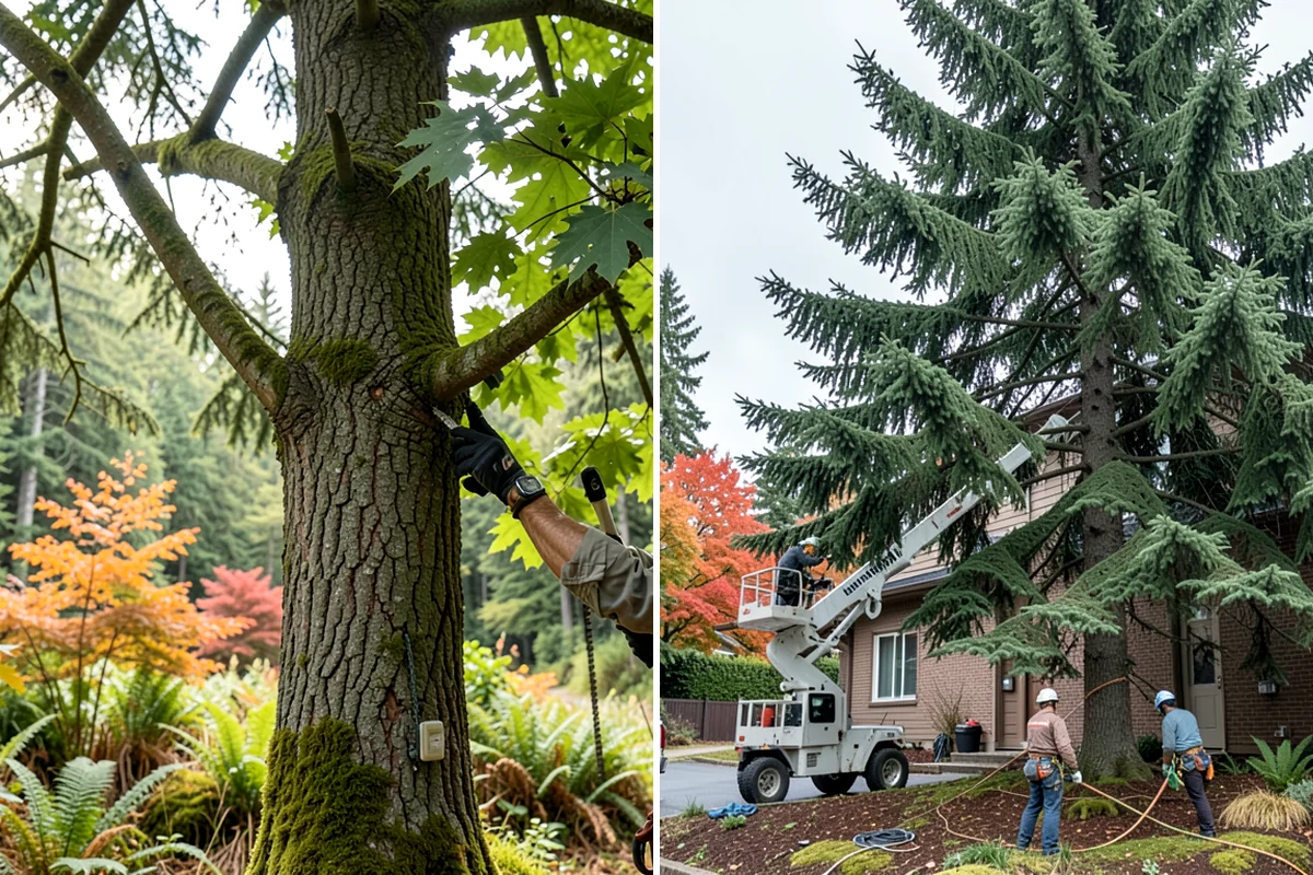 Hanging limb removal in Sedro-Woolley, Skagit County, WA - Assess damage and immediate hazards