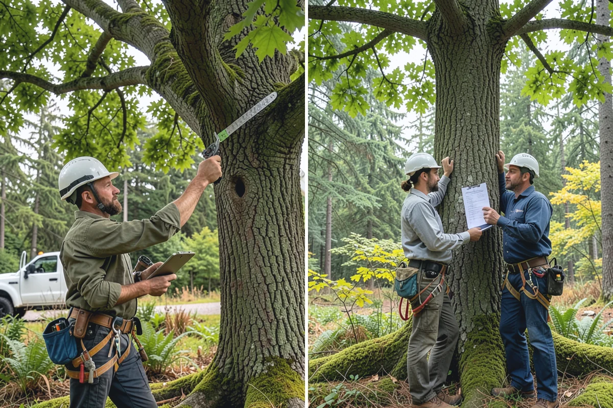 Hanging limb removal in South Prairie, Pierce County, WA - Assess damage and immediate hazards