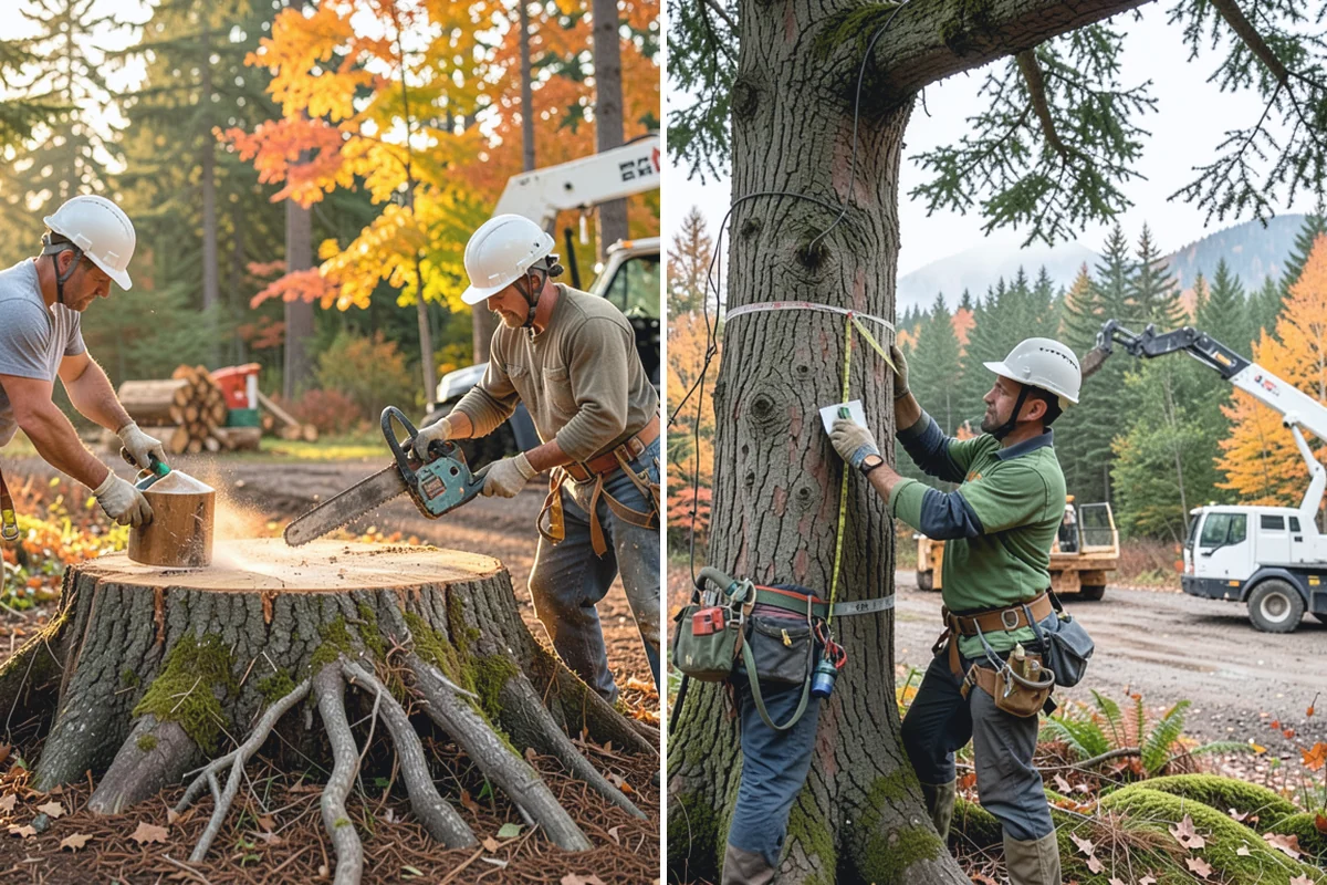 Hanging limb removal in Sumner, Pierce County, WA - Assess damage and immediate hazards