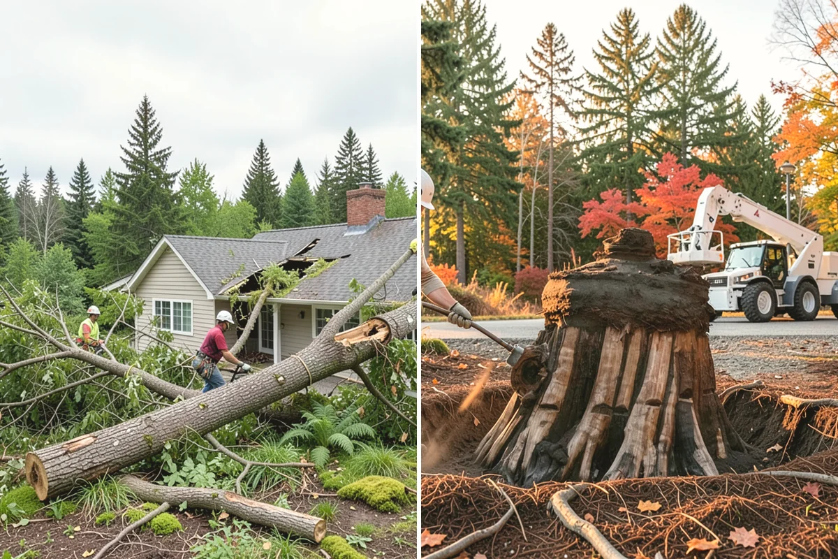 Hanging limb removal in Tacoma, Pierce County, WA - Assess damage and immediate hazards
